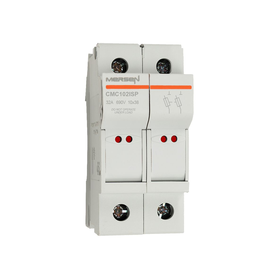 C1062763 - modular fuse holder, IEC, 2P, indicator light, 10x38, DIN rail mounting, IP20